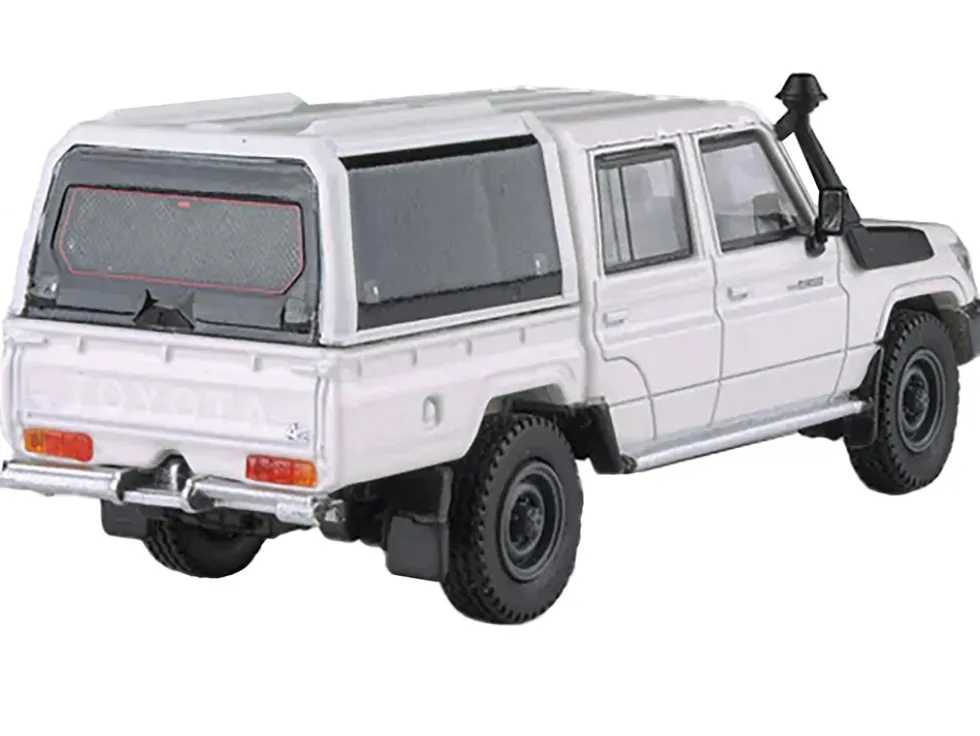 2012 Toyota Land Cruiser LC 79 French Vanilla White with Canopy 1/64 Diecast Model Car by Paragon Models