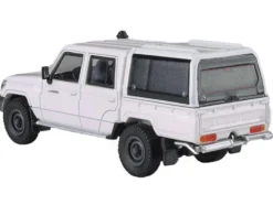 2012 Toyota Land Cruiser LC 79 French Vanilla White with Canopy 1/64 Diecast Model Car by Paragon Models