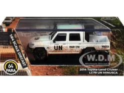 2014 Toyota Land Cruiser LC 79 Pickup Truck "UN MINUSCA" White (Dirty Version) 1/64 Diecast Model Car by Paragon Models