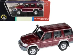 2014 Toyota Land Cruiser 76 Merlot Red Metallic 1/64 Diecast Model Car Paragon Models PA-55313