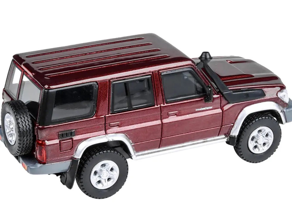 2014 Toyota Land Cruiser 76 Merlot Red Metallic 1/64 Diecast Model Car Paragon Models PA-55313