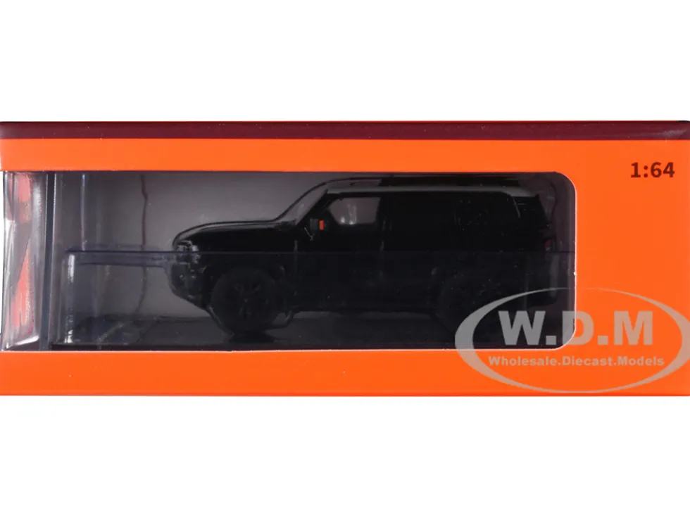 Toyota Land Cruiser Prado 250 Black with White Top 1/64 Diecast Model Car by GCD