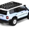 2024 Toyota Land Cruiser Prado Light Blue with White Top and Stripes with Roof Rack and Accessory 1/64 Diecast Model Car by GCD