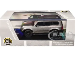 2024 Toyota Land Cruiser 250 Prado Meteor Shower Silver Metallic 1/64 Diecast Model Car by Paragon Models