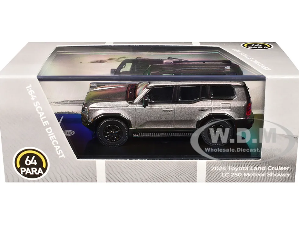 2024 Toyota Land Cruiser 250 Prado Meteor Shower Silver Metallic 1/64 Diecast Model Car by Paragon Models