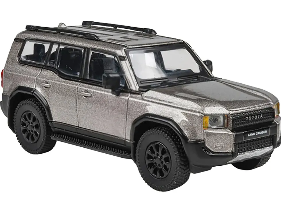 2024 Toyota Land Cruiser 250 Prado Meteor Shower Silver Metallic 1/64 Diecast Model Car by Paragon Models