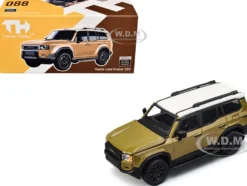 Toyota Land Cruiser 250 Sand with White Top 1/64 Diecast Model Car by Trends Hobby