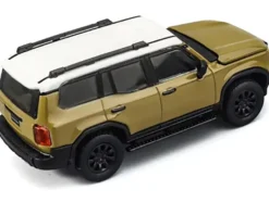 Toyota Land Cruiser 250 Sand with White Top 1/64 Diecast Model Car by Trends Hobby