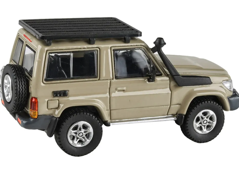 2014 Toyota Land Cruiser 71 SWB Short Wheel Base Sandy Taupe Brown 1/64 Diecast Model Car Paragon Models PA-55564