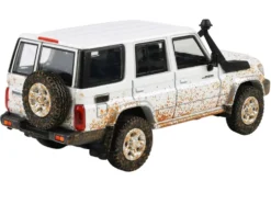 2014 Toyota Land Cruiser 76 White (Dirty Off Road Effect) 1/64 Diecast Model Car by Paragon Models