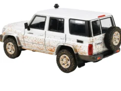 2014 Toyota Land Cruiser 76 White (Dirty Off Road Effect) 1/64 Diecast Model Car by Paragon Models