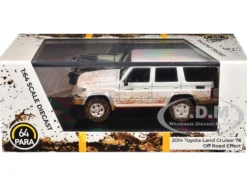 2014 Toyota Land Cruiser 76 White (Dirty Off Road Effect) 1/64 Diecast Model Car by Paragon Models