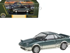 1985 Toyota MR2 MK1 Green Metallic and Gold with Sunroof 1/64 Diecast Model Car by Paragon Models
