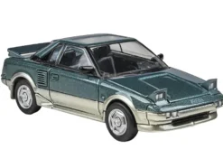 1985 Toyota MR2 MK1 Green Metallic and Gold with Sunroof 1/64 Diecast Model Car by Paragon Models