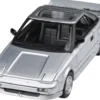 1985 Toyota MR2 MK1 Super Silver Metallic with Sunroof 1/64 Diecast Model Car Paragon Models PA-55363