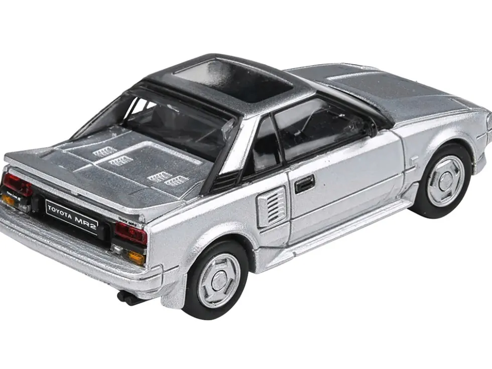 1985 Toyota MR2 MK1 Super Silver Metallic with Sunroof 1/64 Diecast Model Car Paragon Models PA-55363