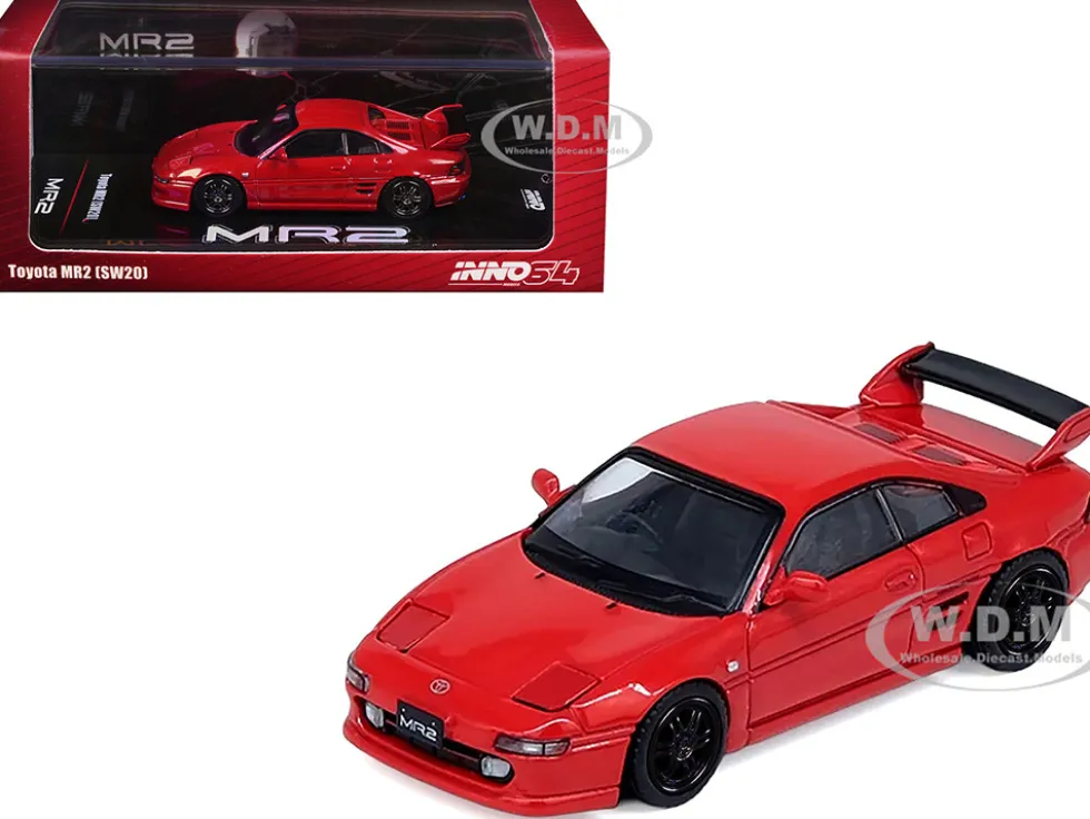 Toyota MR2 (SW20) RHD (Right Hand Drive) Red 1/64 Diecast Model Car by Inno Models