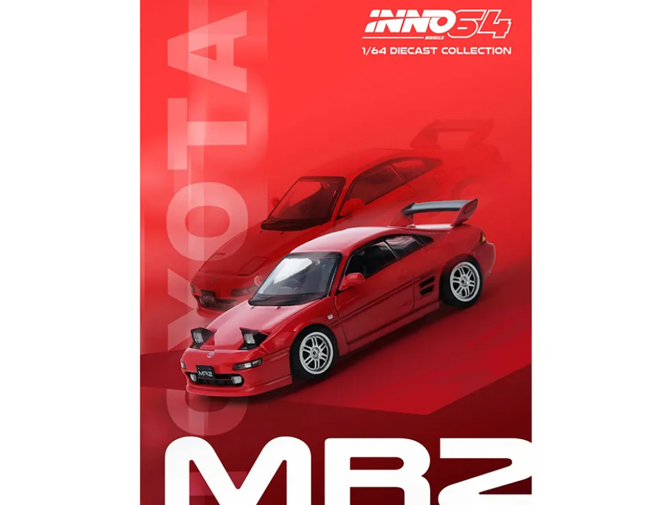 Toyota MR2 (SW20) RHD (Right Hand Drive) Red 1/64 Diecast Model Car by Inno Models