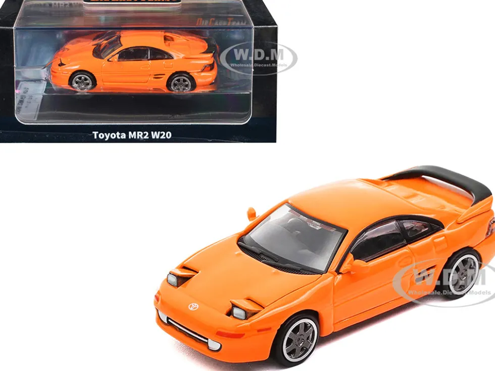 Toyota MR2 W20 RHD (Right Hand Drive) Orange 1/64 Diecast Model Car by Die Cast Team