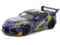 Toyota Pandem GR Supra RHD (Right Hand Drive) "EVA RT Test Type-01 GoodRide" Purple Metallic with Graphics 1/64 Diecast Model Car by Pop Race