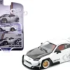 Toyota Pandem GR86 White with Carbon Hood "Enigma Exclusive Edition" 1/64 Diecast Model Car by Pop Race