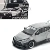 Toyota "Pandem" GR Yaris RHD (Right Hand Drive) Raw Metal 1/64 Diecast Model Car by Pop Race