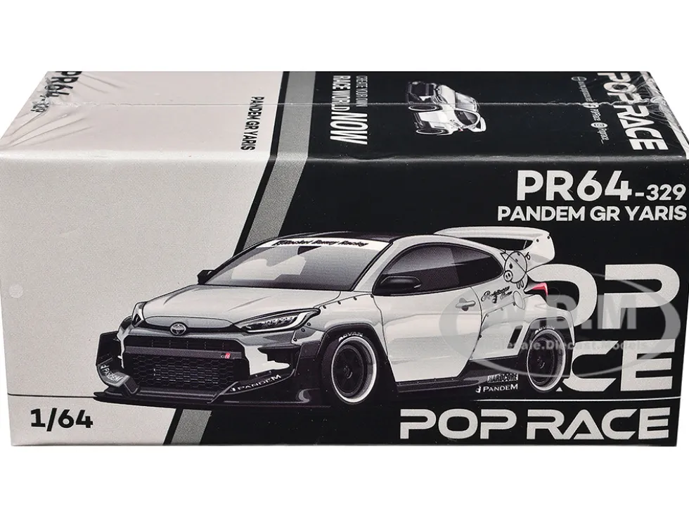 Toyota "Pandem" GR Yaris RHD (Right Hand Drive) Raw Metal 1/64 Diecast Model Car by Pop Race