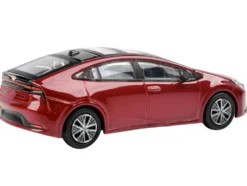 2023 Toyota Prius Supersonic Red Metallic with Black Top and Sun Roof and Sun Roof 1/64 Diecast Model Car by Paragon Models