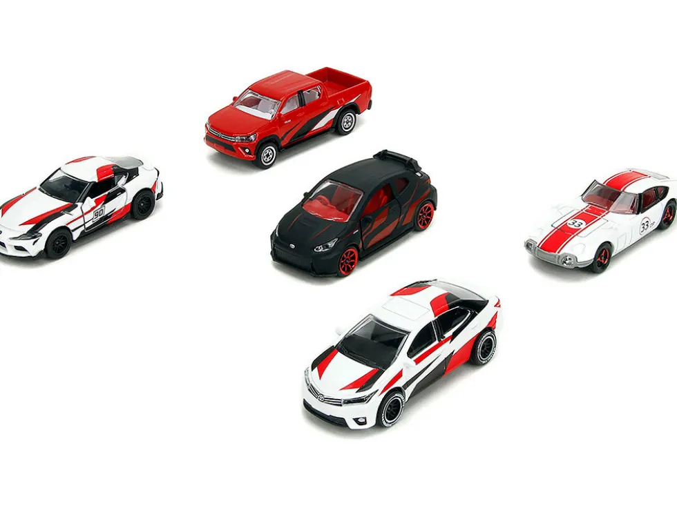 Toyota Racing Giftpack (2024) 5 piece Set 1/64 Diecast Model Cars by Majorette
