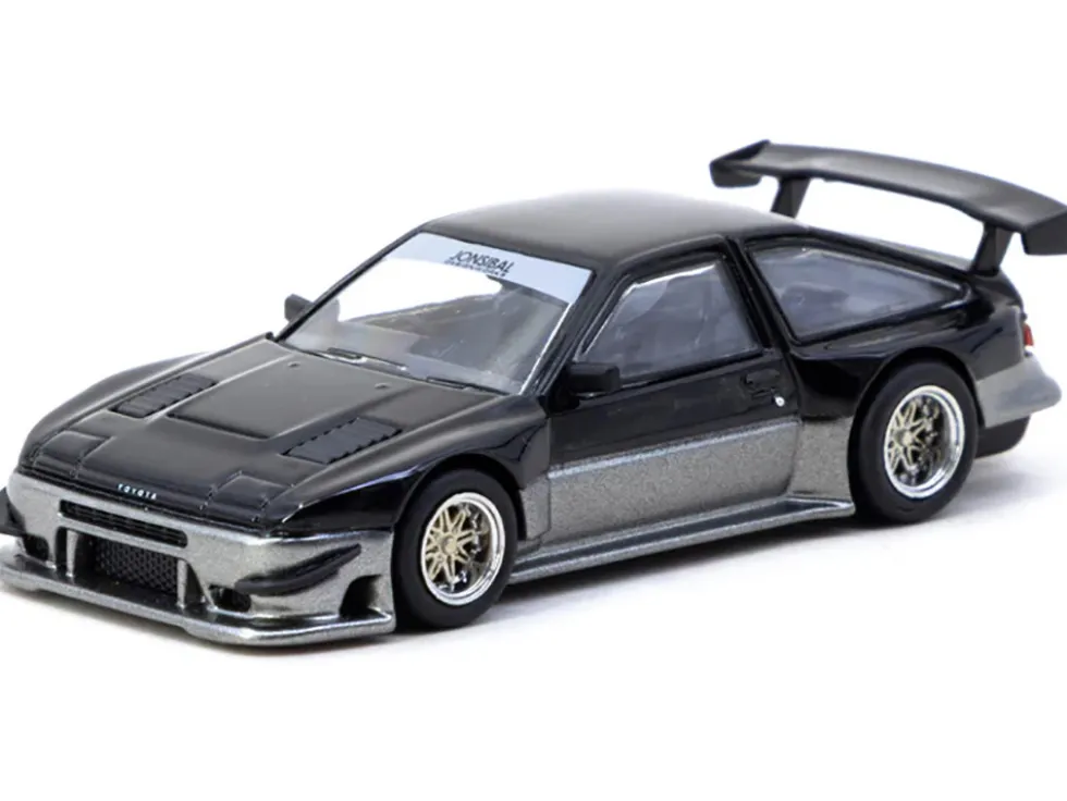 Toyota Sprinter Trueno AE86 Widebody RHD (Right Hand Drive) "Jonsibal Designworks" Black and Gray Metallic "Global64" Series 1/64 Diecast Model by Tarmac Works