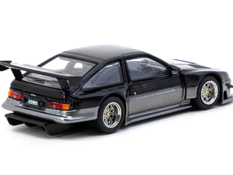Toyota Sprinter Trueno AE86 Widebody RHD (Right Hand Drive) "Jonsibal Designworks" Black and Gray Metallic "Global64" Series 1/64 Diecast Model by Tarmac Works