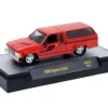 1985 Toyota SR5 Pickup Truck with Camper Shell Red with Black Stripes Limited Edition to 19844 pieces Worldwide 1/64 Diecast Model Car by M2 Machines