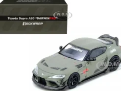Toyota Supra (A90) "DarwinPro" Matt Green with Carbon Accents 1/64 Diecast Model Car by Inno Models
