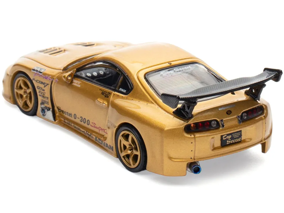 Toyota Supra (A80) "Top Secret" GT300 RHD (Right Hand Drive) Gold Metallic "Tokyo Auto Salon 2025 Event Exclusive" 1/64 Diecast Model Car by Inno Models