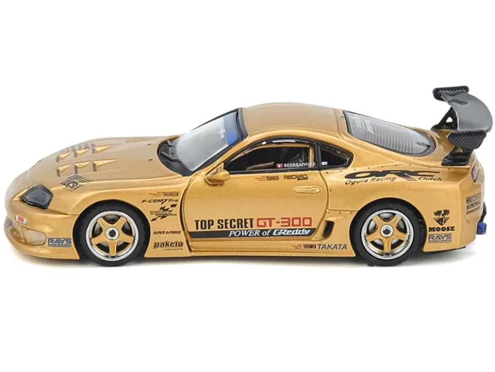 Toyota Supra (A80) "Top Secret Thailand" GT300 RHD (Right Hand Drive) Gold Metallic "Tokyo Auto Salon Kuala Lumpur 2025 Event Exclusive" 1/64 Diecast Model Car by Inno Models
