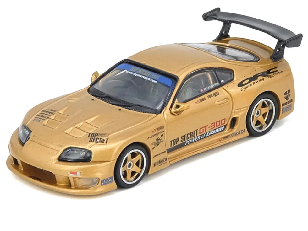 Toyota Supra (A80) "Top Secret Thailand" GT300 RHD (Right Hand Drive) Gold Metallic "Tokyo Auto Salon Kuala Lumpur 2025 Event Exclusive" 1/64 Diecast Model Car by Inno Models