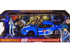 2020 Toyota Supra Blue Graphics Max Sterling Diecast Figurine Robotech Hollywood Rides Series 1/24 Diecast Model Car Jada 33676