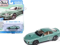 1998 Toyota Supra Caribbean Green Metallic "Modern Muscle" Series 1/64 Diecast Model Car by Auto World