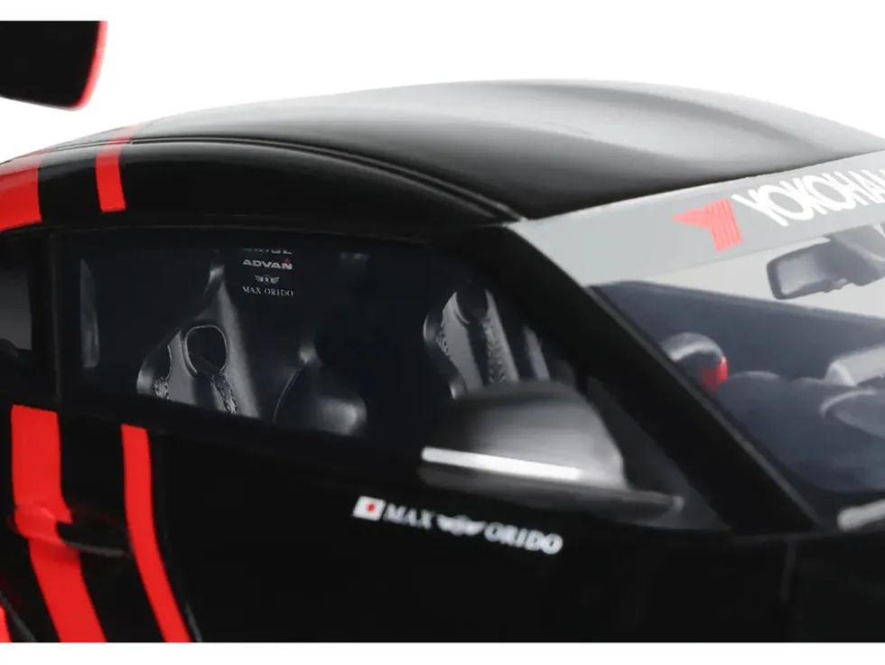 2020 Toyota Supra GR RHD (Right Hand Drive) "Advan" Black and Red 1/18 Model Car by GT Spirit