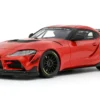 2023 Toyota Supra GT4 100 Edition Plasma Orange Metallic Limited Edition to 999 pieces Worldwide 1/18 Model Car by Otto Mobile