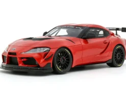 2023 Toyota Supra GT4 100 Edition Plasma Orange Metallic Limited Edition to 999 pieces Worldwide 1/18 Model Car by Otto Mobile