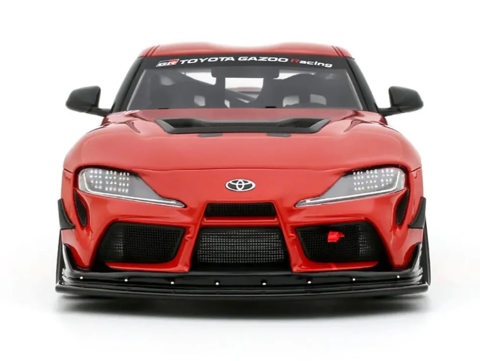 2023 Toyota Supra GT4 100 Edition Plasma Orange Metallic Limited Edition to 999 pieces Worldwide 1/18 Model Car by Otto Mobile