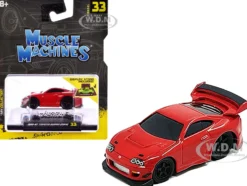 1995-1997 Toyota Supra (MK4) Red 1/64 Diecast Model Car by Muscle Machines