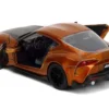 2020 Toyota Supra Orange Metallic with Black Stripes "F9" (2021) Movie "Fast & Furious" Series 1/32 Diecast Model Car by Jada