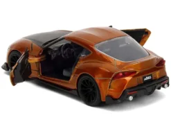 2020 Toyota Supra Orange Metallic with Black Stripes "F9" (2021) Movie "Fast & Furious" Series 1/32 Diecast Model Car by Jada