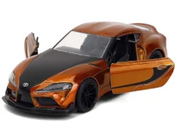 2020 Toyota Supra Orange Metallic with Black Stripes "F9" (2021) Movie "Fast & Furious" Series 1/32 Diecast Model Car by Jada