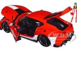 2020 Toyota Supra Red Graphics Miriya Sterling Diecast Figurine Robotech Hollywood Rides Series 1/24 Diecast Model Car Jada JA33679