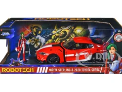 2020 Toyota Supra Red Graphics Miriya Sterling Diecast Figurine Robotech Hollywood Rides Series 1/24 Diecast Model Car Jada JA33679