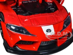 2020 Toyota Supra Red Graphics Miriya Sterling Diecast Figurine Robotech Hollywood Rides Series 1/24 Diecast Model Car Jada JA33679