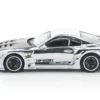 Toyota Supra "Top Secret" GT300 RHD (Right Hand Drive) Silver Chrome 1/64 Diecast Model Car by Pop Race